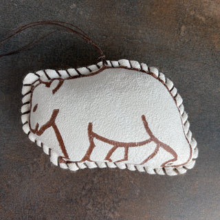 Skinnfell Ornament - Bear Sheepskin Leather Holiday Gift - Copia Cove