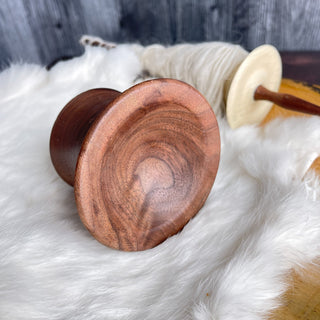 Spinning Bowl Black Walnut "B" Wood for Support Spindle Spinning - Copia Cove