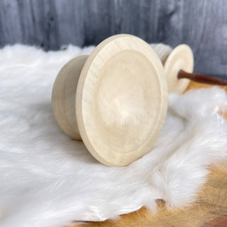 Spinning Bowl White Holly "A" Wood for Support Spindle Spinning - Copia Cove